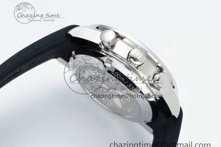 0314 ZipUp Speedmaster Racing Master SS HKF Best Edition Gray Black Dial on Black Rubber Strap A 7811